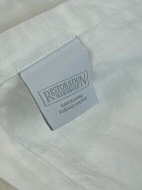 Restoration Hardware King Size 100% Linen Flat Sheet Natural Ivory Cream